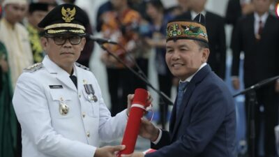 Indra Gunawan Resmi Jabat Pj Bupati Barito Utara, Gantikan Drs. Muhlis di Istana Isen Mulang