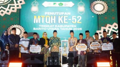 MTQH ke-52 Barito Utara Resmi Ditutup, Teweh Tengah Raih Juara Umum